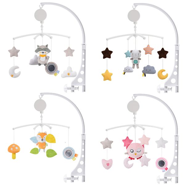 Hochets Mobiles Mobiles pour lit de bébé Hochets Musique Jouets éducatifs Carrousel de cloche de lit pour berceaux Jouets pour bébés de 0 à 12 mois pour les cadeaux nés 230203