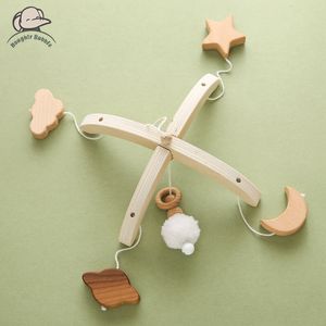 Sonajeros Móviles Bebé Mini Cama Campana Soporte Cuna Decoración Colgante Fácil Montaje Soporte de Madera Nacido Accesorios Juguetes Musicales para Niños Pequeños DIY 230220