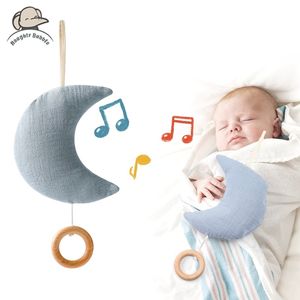 Hochets mobiles produits pour bébé boîte à musique lune tirer corde boîte à musique décoration de berceau est pendu boîte à musique sans batterie landau 230919