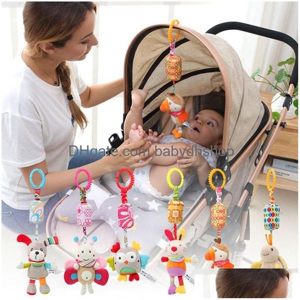 Hochets Mobiles Bébé Sensoriel Suspendu Doux Apprentissage Jouet P Animaux Poussette Bébé Voiture Lit Berceau Avec Dentition Pour Bebe Bébés Tout-petits Dhkv3