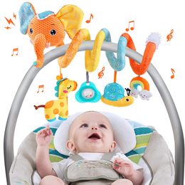 Rammelaars Mobiles Car Seat Toys Infant Color Elephant Stroller Stretch Spiral Activity Baby Hanging for Crib Mobile born Sensory Toy Gifts 230630