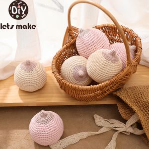 Ratels Mobiles Let's Make 1pc Baby Tentether Music Rammles For Kids Handmade Crochet Rammy Toy Breast Feeding Model Babies Gift Children's Toy 230323