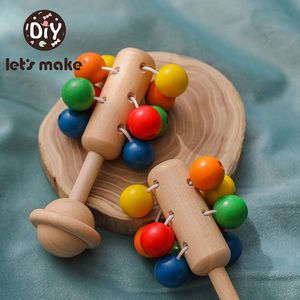 Hochets Mobiles permet de fabriquer des jouets en bois pour bébé Hochet né Infant Montessori Boule en bois éducative 0 jusqu'à 1 an Jeux pour bébés Cadeau 230518