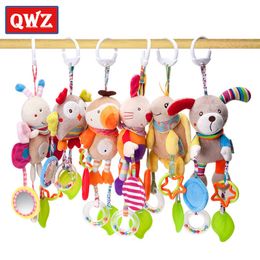 Ratels Mobiles QWZ Cartoon Baby Toys 012 Maanden Bed Stroller Mobile Hanging Born Plush Infant For Boys Girls Gifts 230427