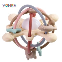 Sonajeros Móviles Sonajero Mordedor Sensorial Cama Campana Silicona Montessori Bola nacida Juguetes para bebés Niños Niños Juegos de desarrollo de regalos 0 12 Meses 230615