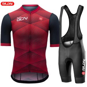 Raudax Gcn Zomer Wielertrui Set Man Korte Mouw Mountainbike Fietskleding Triathlon Fietskleding MTB Bike Shirts 240116