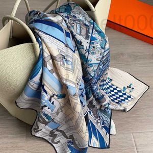 Ravat Designer 2023 Nieuwe klassieke koets 90 * 90 vierkante sjaal Silk sjaals Dames lente en herfst Fashionable grote vierkante sjaal zomer dp1j