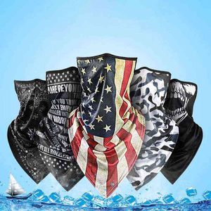 Rave Balaclava Écharpe Masque Visage Bandana Oreille Cou Guêtres Anti-Poussière Vent Protection Moto Vélo Vélo Vélo En Plein Air 2021 Y1229