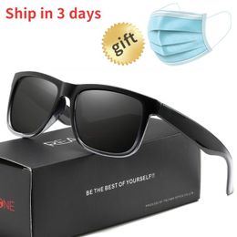 Rave Festival Mens Hip-Hop Zonnebril Merk Kleur Vierkante Unisex Gepolariseerde Zonnebril voor Damesmode Sunglases 2945