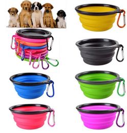 Ravel Pet Pet Dog Cat Feeding Bowl Alimentador de plato de agua Silicona plegable 9 colores para elegir1833922
