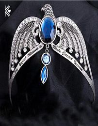Serdaigle perd la couronne horcruxe bande de cheveux nuptiale antique aigle animal bleu cristal bandeau accessoires de cheveux de mariage s9185479139