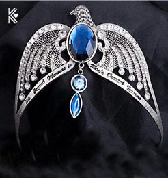 Serdaigle perd la couronne horcruxe bande de cheveux nuptiale antique aigle animal bleu cristal bandeau accessoires de cheveux de mariage s9186387329