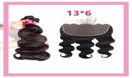 Ruw Indisch Menselijk Maagdelijk Haar 3 Bundels Met 13X6 Kant Frontale Body Wave Geverfde Haarextensions Met 13 Bij 6 Frontals 1030inch Ruyib9001327