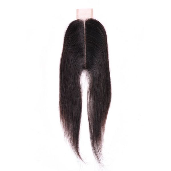 Cheveux vierges indiens bruts 2x6, fermeture en dentelle avec cheveux de bébé, fermetures supérieures, produits capillaires ondulés, vente en gros