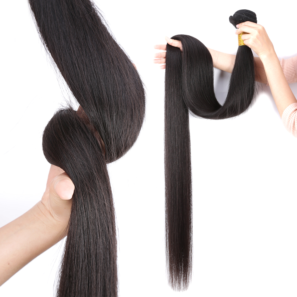 BeautyStarQuality Raw Malásia Virgem Remy cabelo humano onda reta 38 40 Inch Cabelo Com Cabelo Não curto Fábrica Whoesale Preço
