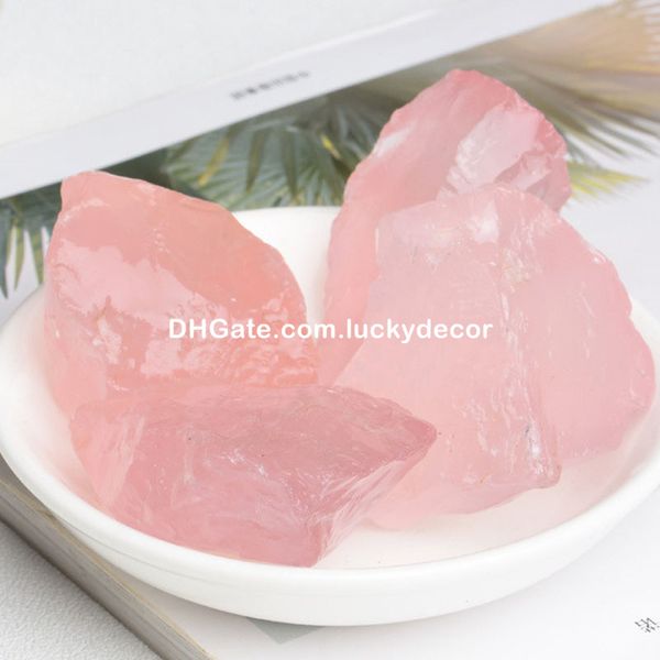Natural Natural Mozambique Rose Quartz Chunks Freeform Pink Love Crystal Heart Chakra Gemstone Mineral spécimen