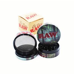 Raw Zinc Alloy Tobacco Grinder dia 50 mm Smoke Accesshoy Four couche Grinders Factory Prix