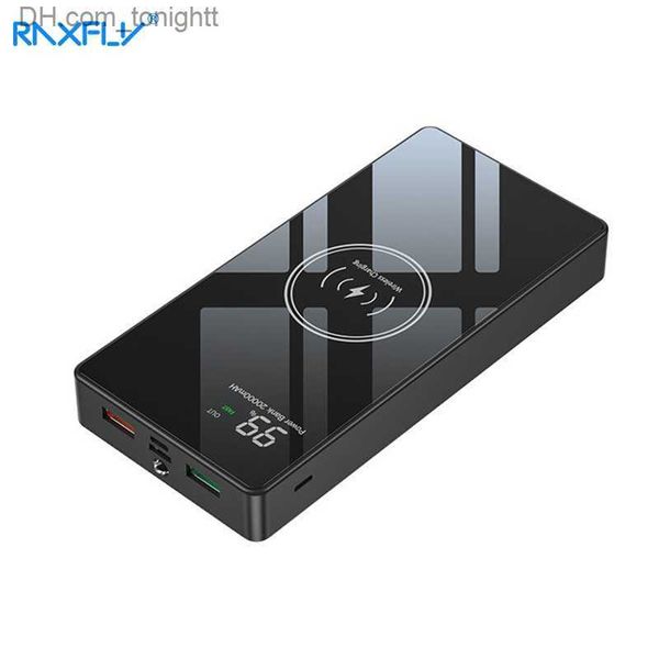 Raxfly 20000mAh Power Bank pour iphone Affichage numérique 15W sans fil PD22.5W Charge rapide Batterie externe Portable Powerbank Nouveau Q230826