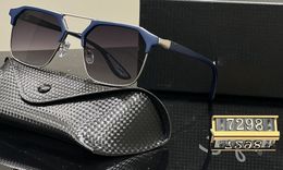 Ray Vintage Sunglasses Square Sun's Sun Glasses Fashion Designer Fashion Shades Luxury Golden Frame Sunglasses UV400 Gradient LXN-EVO