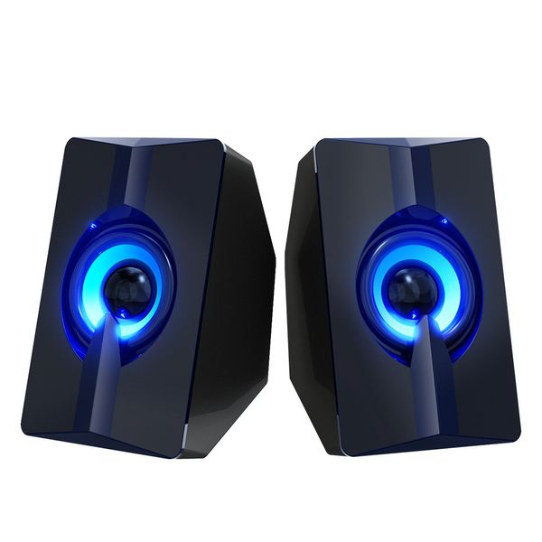 Ray Wolf S5 juegos de deportes electrónicos computadoras brillantes altavoces sonido computadora móvil general Con iluminación colorida 3W x 2 gemelos Con USB equipado y entrada estéreo de 3,5 mm