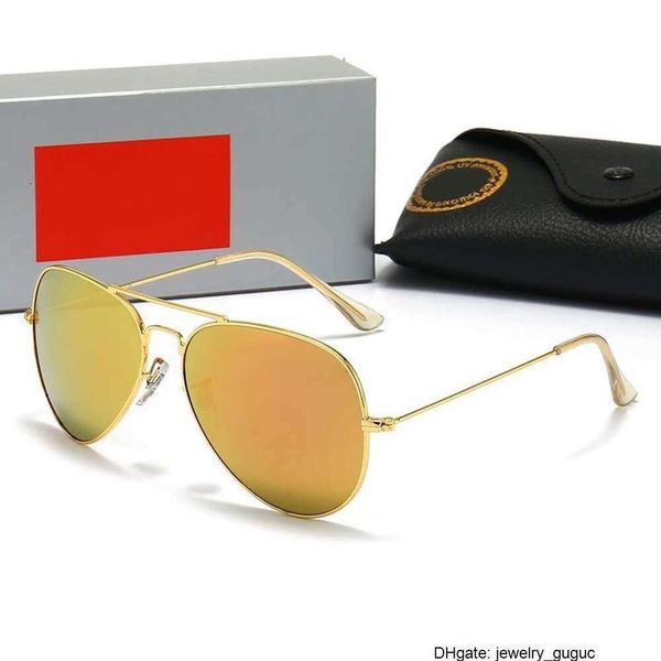 Rayban lunettes de soleil pour femmes Anti-éblouissement crapaud verre trempé mâle et femelle couleur Film rayly banly conduite miroir 3026 6W6T