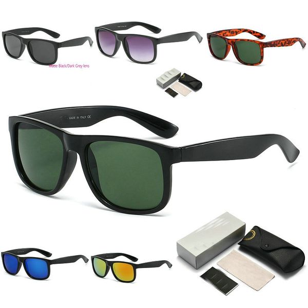 Rayes Interdit 4165 Classic Brand Luxury Square Sungass Sunglasses Men Acétate Cadre avec des verres Black Ray Louilles de soleil pour les femmes Couleur de tortue UV400 avec boîte