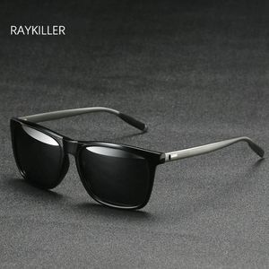 Lunettes de soleil Raykiller Square Mens Polaris Mirored Lens UV400 Eyewear extérieure pour les femmes conduisant avec le boîtier 250i