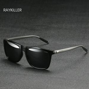 Lunettes de soleil Raykiller Square Mens Polaris Mirored Lens UV400 Eyewear extérieure pour les femmes conduisant avec le boîtier 247E