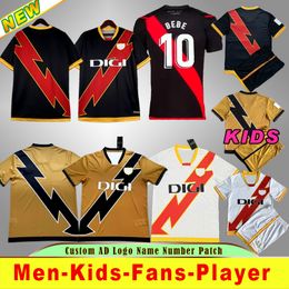 Rayo Vallecano Mens Soccer Jerseys ISI BEBE TREJO VALENTIN AARO GARCIA 23 24 Home Away 3ème Chemises de football à manches courtes Uniformes pour enfants