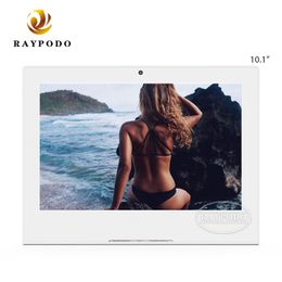 Raypodo 10,1 pouces en forme de L RK3128, RK3288 et RK3399 Andorid 6.0 7.1 8.1 9.0 10.0 RJ45 PoE tablette avec couleur noir ou blanc