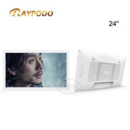 Moniteur à écran tactile 24 pouces à montage mural Raypodo avec couleur noir ou blanc, tablette PC Android de grande taille 24 pouces