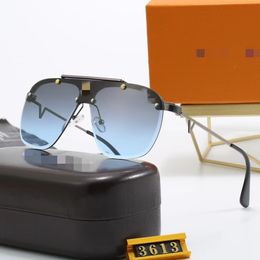 Rays interdire la marque classique Luxury Square Sunglasses Men Acetate Frame Lenses Soleil pour femmes Wayfarer UV400 3613SS