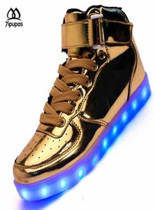 Rayzing Hightop chaussures Led pour adultes nouvel arrivé hommes décontracté Led chaussures lumineuses unisexe Usb charge éclairer Couple chaussure rougeoyante Q6592145