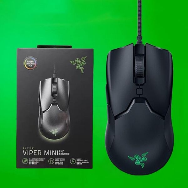 Razer Deathadder Chroma Elite Viper Mini souris de jeu USB filaire 5 boutons souris à capteur optique noir souris de jeu édition essentielle standard noire avec boîte de vente au détail