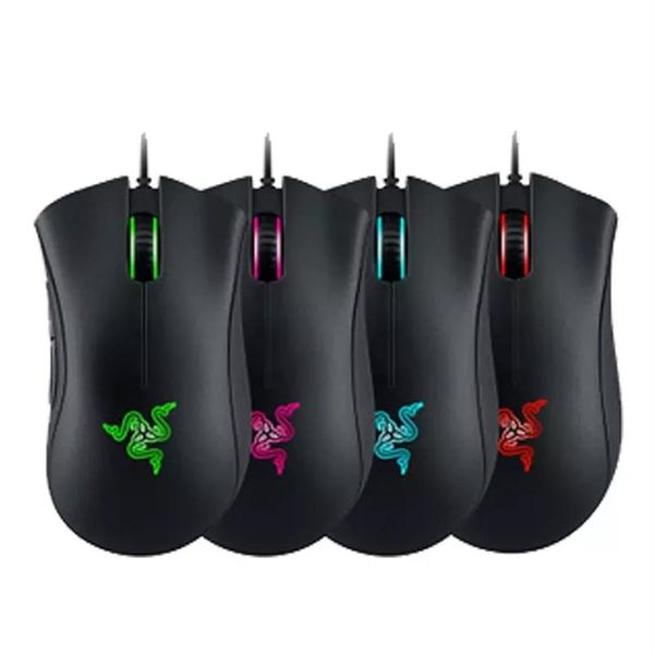 Razer DeathAdder Chroma Game Mouse-USB con cable 5 botones Sensor óptico Ratón Razer Gaming Ratones con paquete al por menor245O