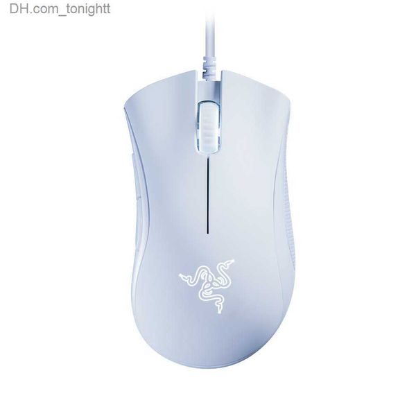 Razer DeathAdder Essential Ratón para juegos con cable Ratones ergonómicos con sensor óptico de 6400 ppp 5 botones programables Blanco Q230825