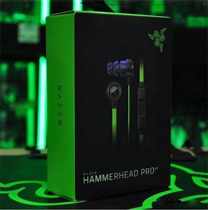 Razer Hammerhead Pro V2 Écouteurs intra-auriculaires beaux son avec des casques microphones Isolation stéréo basse 3,5 mm Boîte de vente au détail