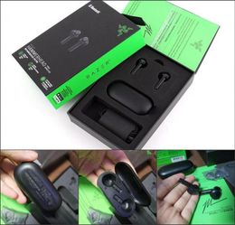 Combinés Razer Hammerhead True Wireless Headphones TWS Bluetooth 50 IPX4 Écouteurs intra-auriculaires Microphone intégré Interrupteur marche/arrêt Earphon3349044