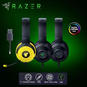 Razer Kraken V3 Xheadphones E-Sports Gaming-headset met microfoon 7.1 Surround Sound Video Gaming Oortelefoon Wired voor PC PS4 Ruisonderdrukking Hoofdtelefoon