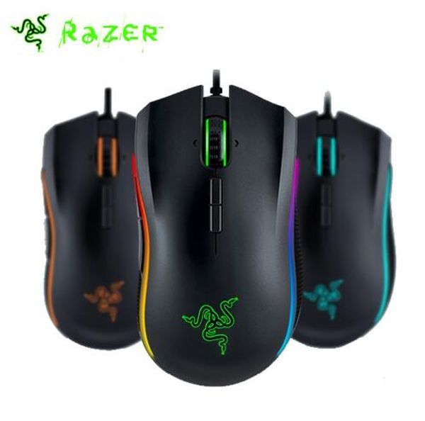 Ratones Razer Mamba Gaming Mouse 5G Torneo Edición Usb Con cable Juegos cibernéticos Lol Wcg Rgb Dazzle Color Efecto de iluminación 16000Dpi Posicionamiento preciso