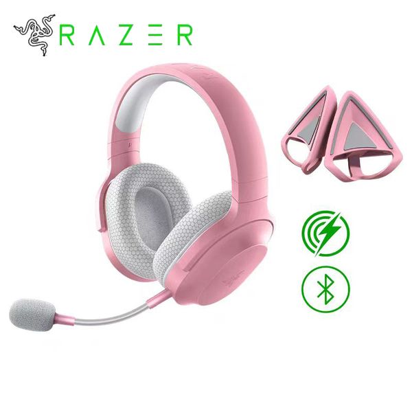 Razer Barracuda Écouteur de chat mignon E-sports E-sports Casque de jeu avec microphone 7.1 Sound surround Éclairage RVB câblé pour PC PS4 CASHOIR ANNULLING