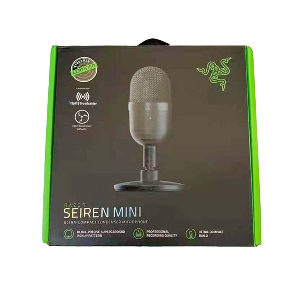 Razer Seiren Mini microphone à condensateur USB Souris de bureau en streaming ultra-compacte DHL FEDEX