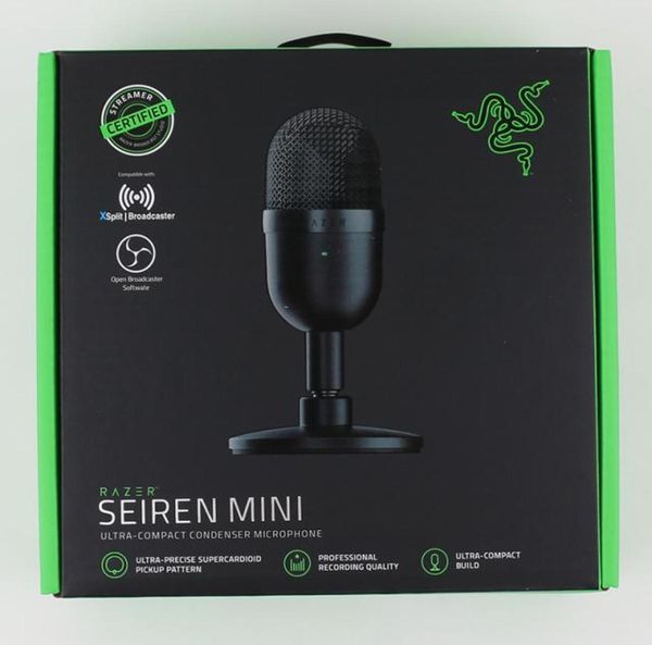 Razer Seiren – Mini Microphone à condensateur USB, micro de bureau pour Streaming ultracompact, accessoires AV 6427427