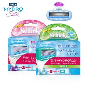 Razor 2 Blades/Pack Nieuwe originele Schick Hydrosilk Lady Shaver Women Manual Razor Blade Vervanging Geavanceerd vocht