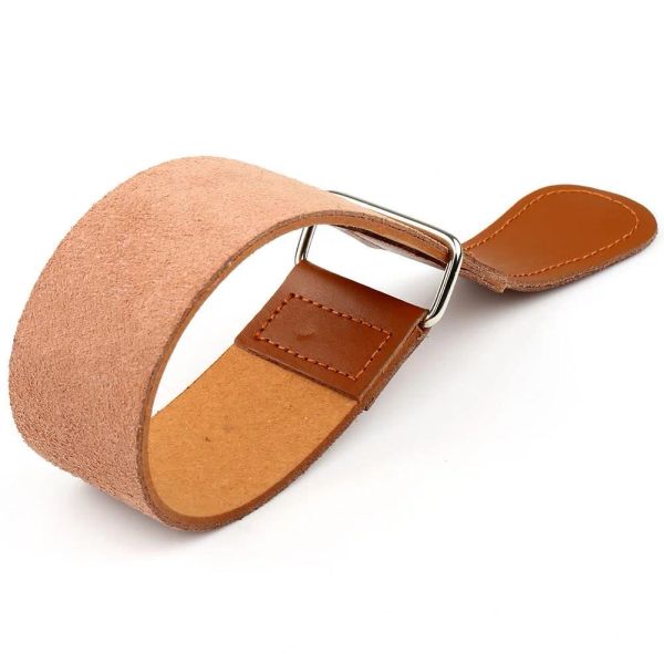 Rasoir Nouveau cuir véritable Strop sangle ceinture barbier rasoir droit couteau pliant couteaux affûtage rasage aiguiseur affûtage outil de rasage