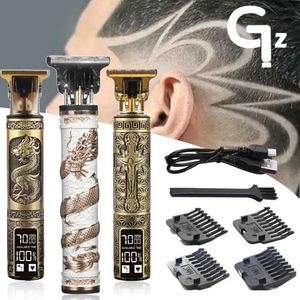 Razors Blades 2023 T9 0mm Professional Barber Beard Trimmer Electric Shaver Mens Machine Q240508