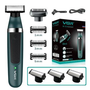 Razors Blades 2in1 une lame rasoir électrique professionnel pour hommes utilisation sèche et humide tondeuse à barbe rasoir électrique Rechargeable pour hommes rasage du corps 231025