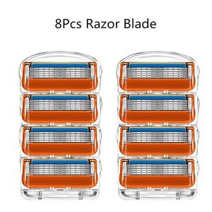 Scheermessen Blades 8pcsset Razor For Men 5 layer care shaver cassettes scheermesjes 230614