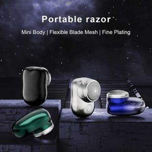 Razors Blades Electric Shaver Portable Ergonomic Electric Low Bruit Recharregeable Battery Voyage Beard Trimmer Gift Q240508