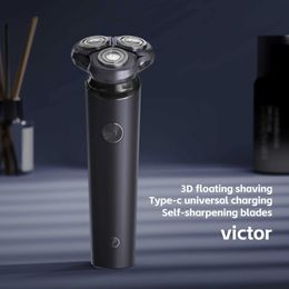 Blades de rasoirs Enchen Victor Blackstone 7 Shaver rotatif électrique adapté aux lames magnétiques mâles Trimmers à barbe portable C-Type rechargeable Q240508